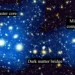 The distribution of dark matter (in blue) is overlayed on an image taken by Hyper Sprime-Cam on the Subaru Telescope. Credit: HyeongHan et al.