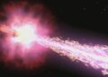 Gamma-ray burst [GRB]. Credit: Cruz Dewilde/ NASA SWIFT.
