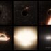 This six-panel illustration of a tidal disruption event around a supermassive black hole shows the following: 1) A supermassive black hole is adrift inside a galaxy, its presence only detectable by gravitational lensing; 2) A wayward star gets swept up in the black hole's intense gravitational pull; 3) The star is stretched or "spaghettified" by gravitational tidal effects; 4) The star's remnants form a disk around the black hole; 5) There is a period of black hole accretion, pouring out radiation across the electromagnetic spectrum, from X-rays to radio wavelengths; and 6) The host galaxy, seen from afar, contains a bright flash of energy that is offset from the galaxy's nucleus, where an even more massive black hole dwells. Credit: NASA, ESA, STScI, Ralf Crawford (STScI)